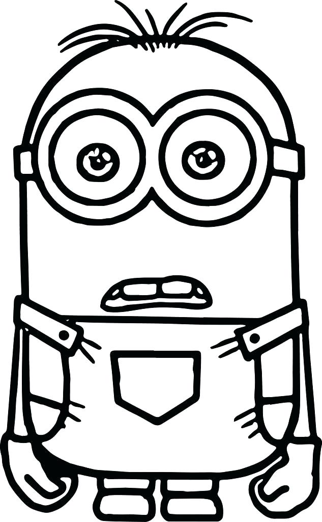 633x1024 Minion Coloring Pages Two Eyed Minion Coloring Page Minion