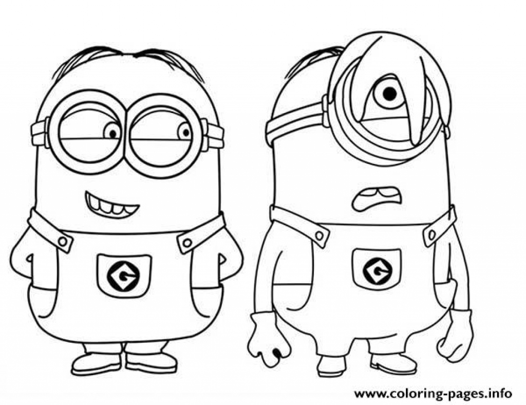 1024x788 Pleasurable Free Printable Minion Coloring Pages Minions Home
