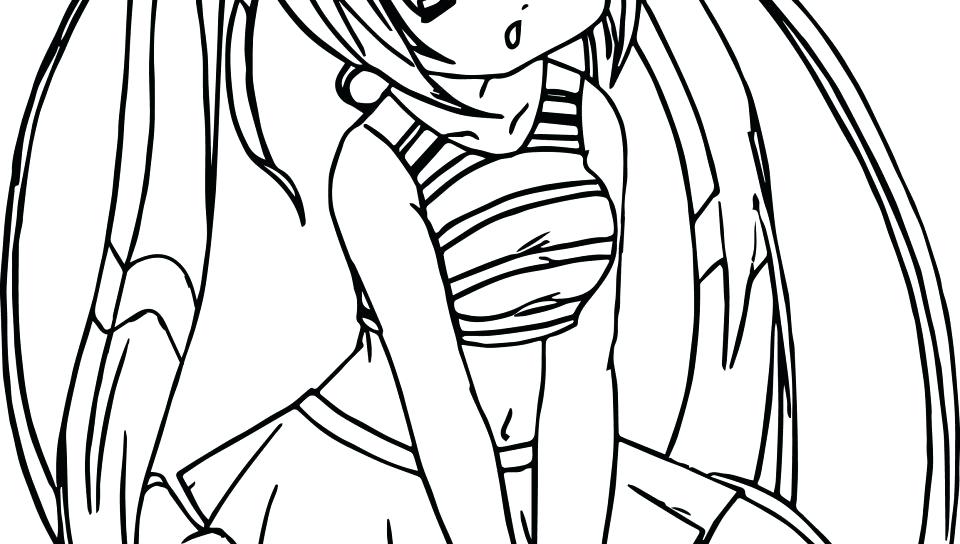 960x544 Anime Girl Neko Coloring Pages Anime Girl Student Coloring Page