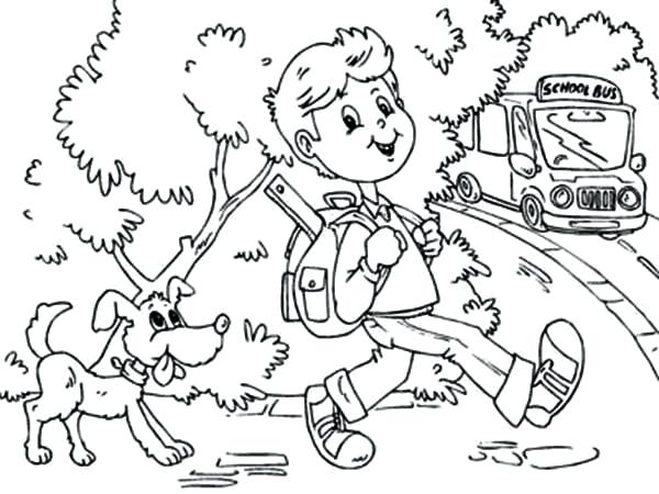 600x450 Coloring Pages School Its Time To Go Back School Say The Boy
