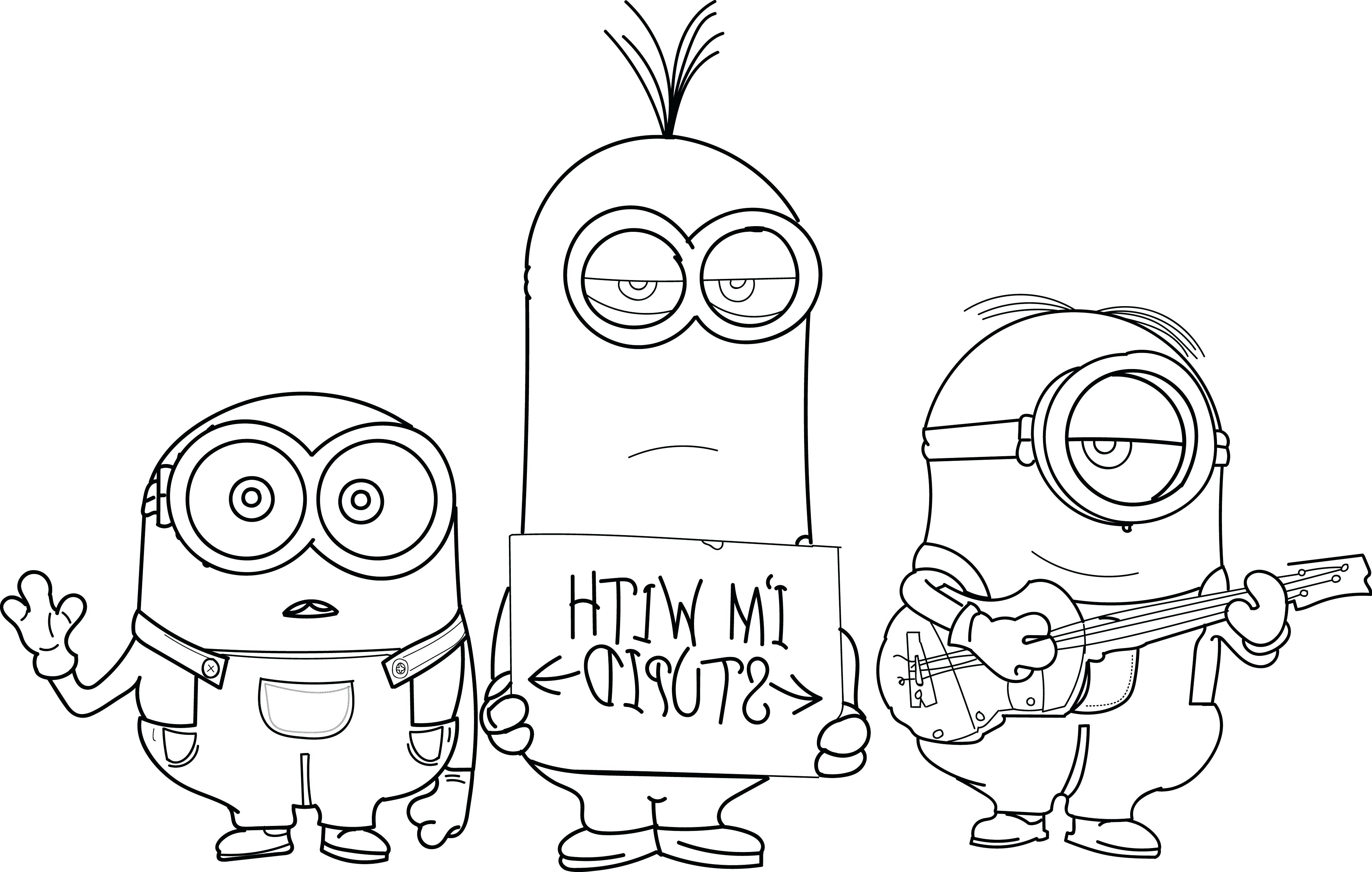 3841x2441 Coloring Pages Thanksgiving Preschool Minions I Am With Stupid