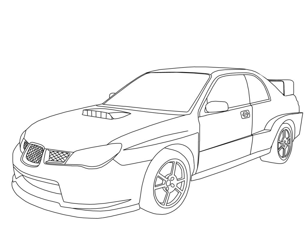 1024x819 Easily Subaru Coloring Pages Wrx Sti Mandala Sketches