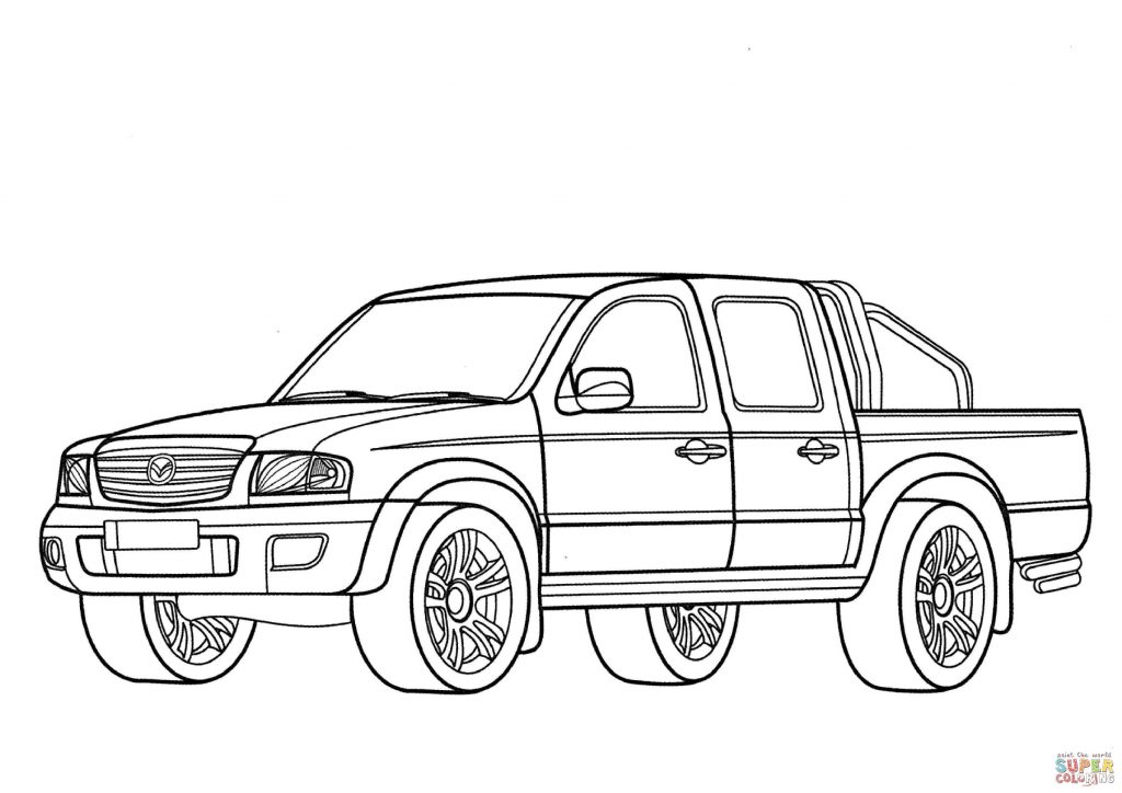 1024x724 Mazda B 2500 Car Coloring Page