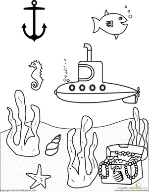 301x388 Submarine Coloring Pages