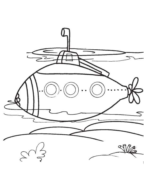 612x792 Modern Submarine Coloring Page Coloring Pages
