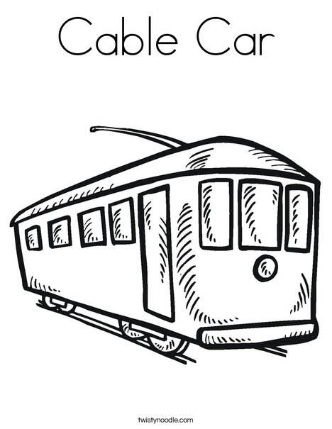 Cable Car Coloring Page 468x605 Cable Car Coloring Page