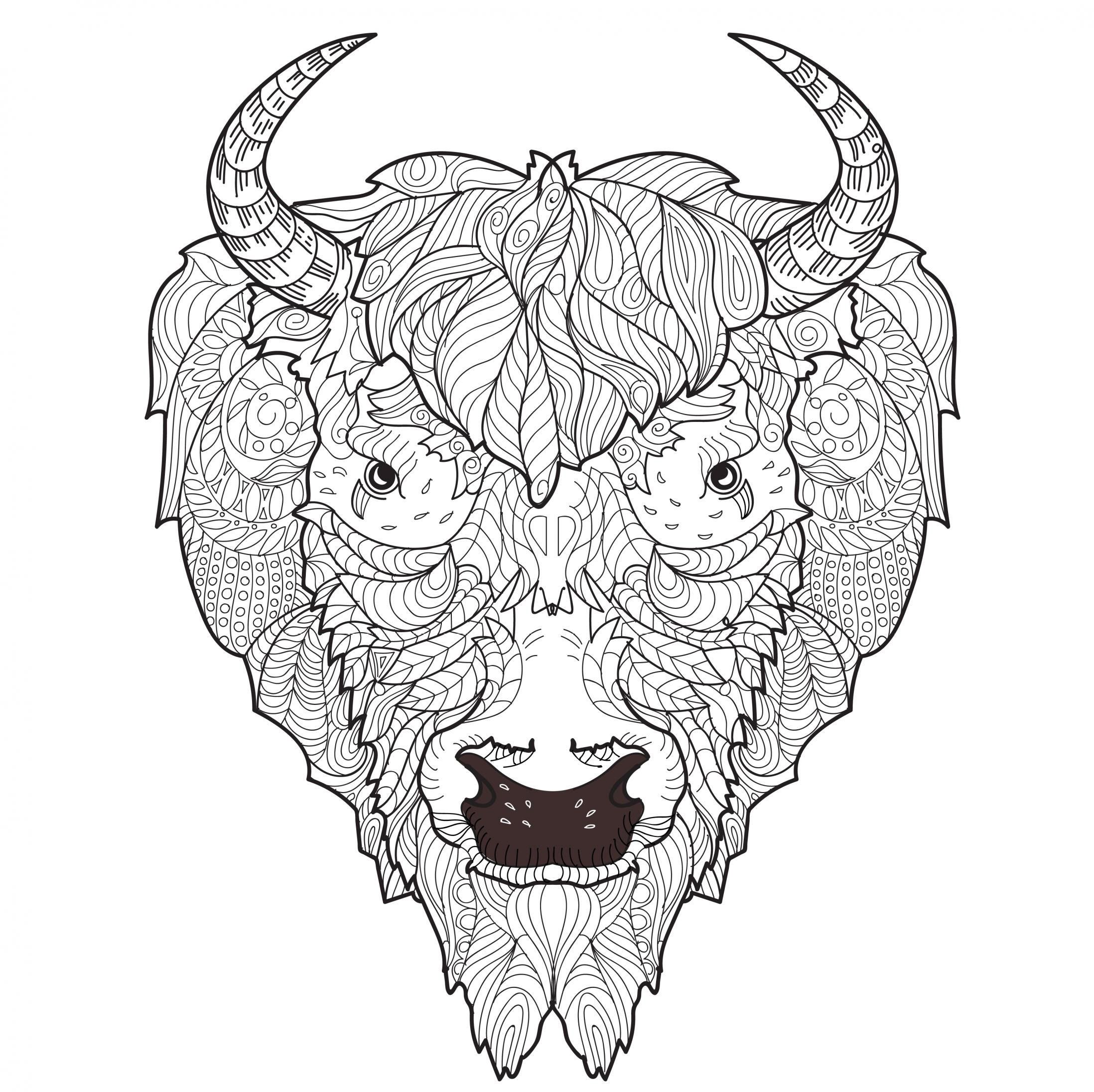 2196x2192 Adult Coloring Pages Bison 72875.jpg Colring Pages