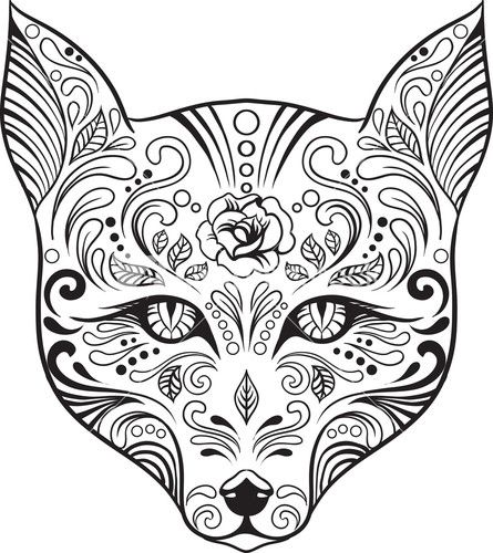 Sugar Skull Vector Element Day Of The Dead Sugar 445x500 Sugar Skull Vector Element Day Of The Dead Sugar