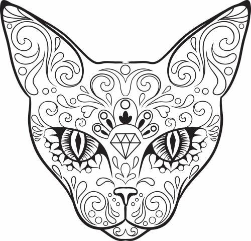 Sugar Skull Animal Coloring Pages 500x479 Sugar Skull Animal Coloring Pages