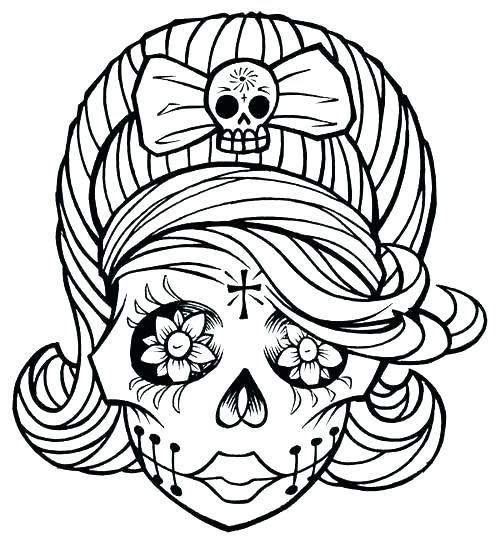 Sugar Skull Pictures To Color Printable Coloring Sugar Skull Color 500x547 Sugar Skull Pictures To Color Printable Coloring Sugar Skull Color
