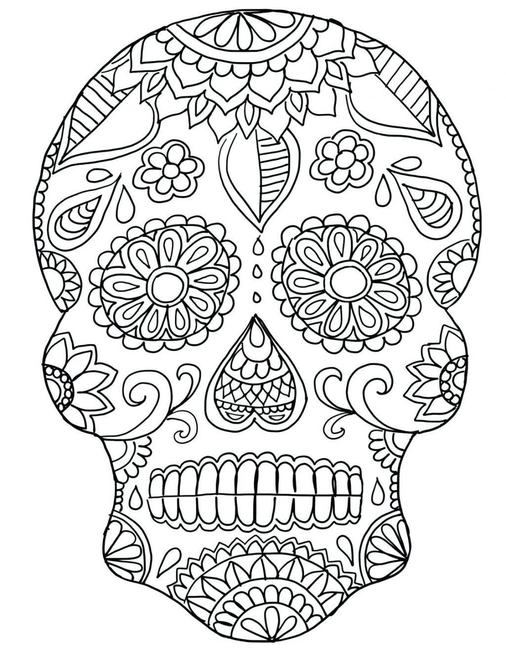 Sugar Skull Coloring Page Pages Marvelous Sign D A Day Sugar Skull 1024x1325 Sugar Skull Coloring Page Pages Marvelous Sign D A Day Sugar Skull