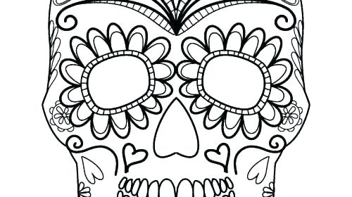 Skull Coloring Pages To Print Print Sugar Skull Printable 500x280 Skull Coloring Pages To Print Print Sugar Skull Printable