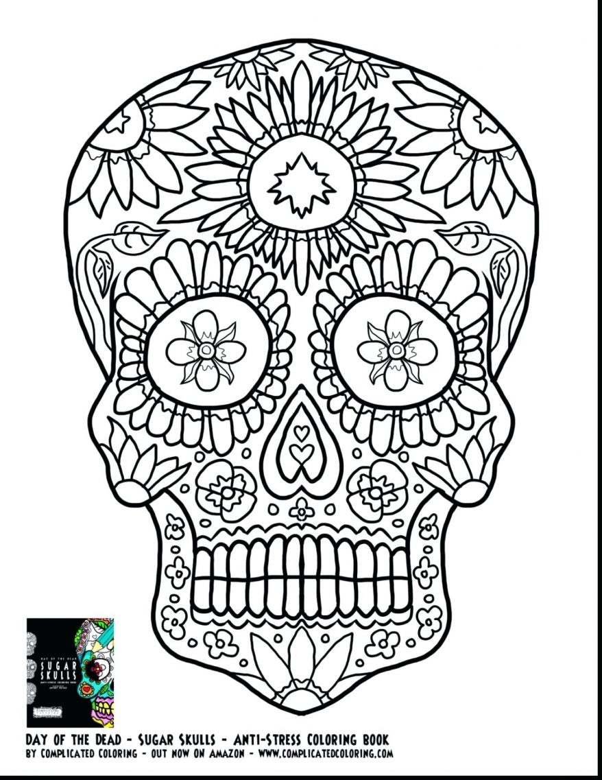 Beautiful Day Of The Dead Skull Coloring Pages Adult With Sugar 878x1137 Beautiful Day Of The Dead Skull Coloring Pages Adult With Sugar