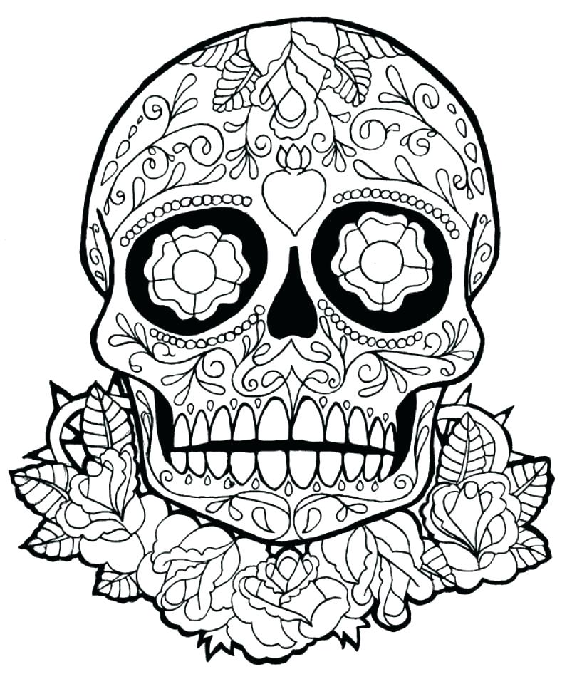 Sugar Skull Coloring Pages For Adults 803x960 Sugar Skull Coloring Pages For Adults