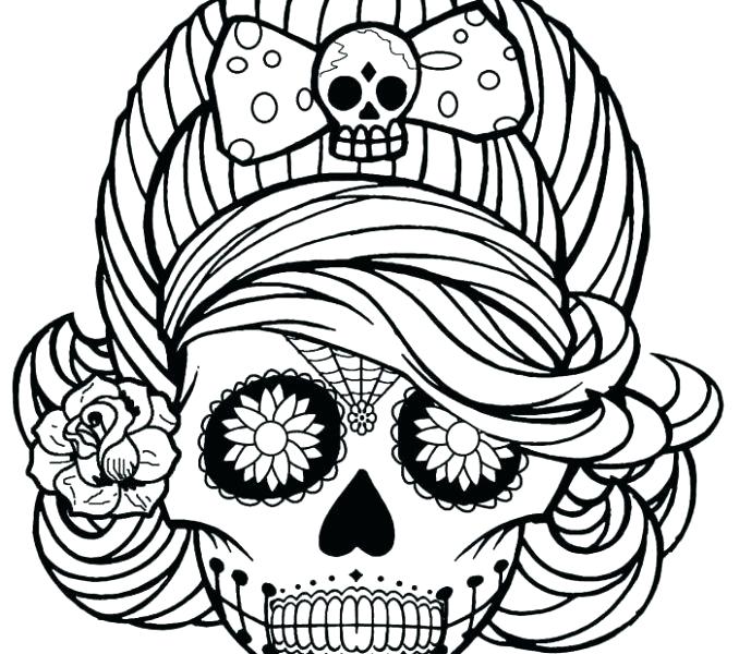 Sugar Skull Colouring Pages Pdf Icontent 678x600 Sugar Skull Colouring Pages Pdf Icontent