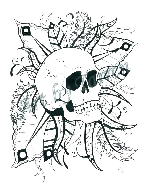 570x725 Sugar Skulls Coloring Pages Free Printable Sugar Skull Coloring