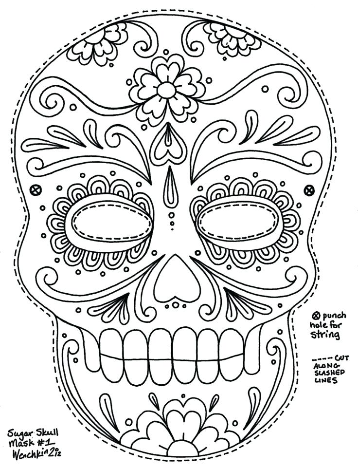 Simple Sugar Skull Coloring Pages Cute Coloring Coloring Page 736x963 Simple Sugar Skull Coloring Pages Cute Coloring Coloring Page