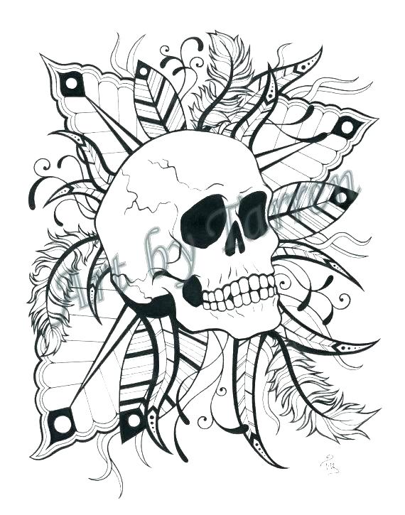 Skull Color Pages Coloring Pages For Grown Ups Free Coloring 570x725 Skull Color Pages Coloring Pages For Grown Ups Free Coloring