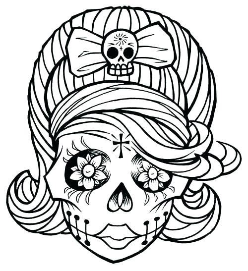 Sugar Skull Color Pages Skull Coloring Sheets Coloring Pages Sugar 500x547 Sugar Skull Color Pages Skull Coloring Sheets Coloring Pages Sugar