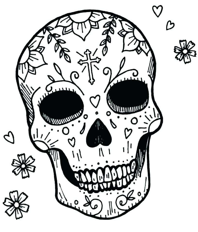 Sugar Skull Coloring Pages Free Download Printable Color Page Suga 818x960 Sugar Skull Coloring Pages Free Download Printable Color Page Suga