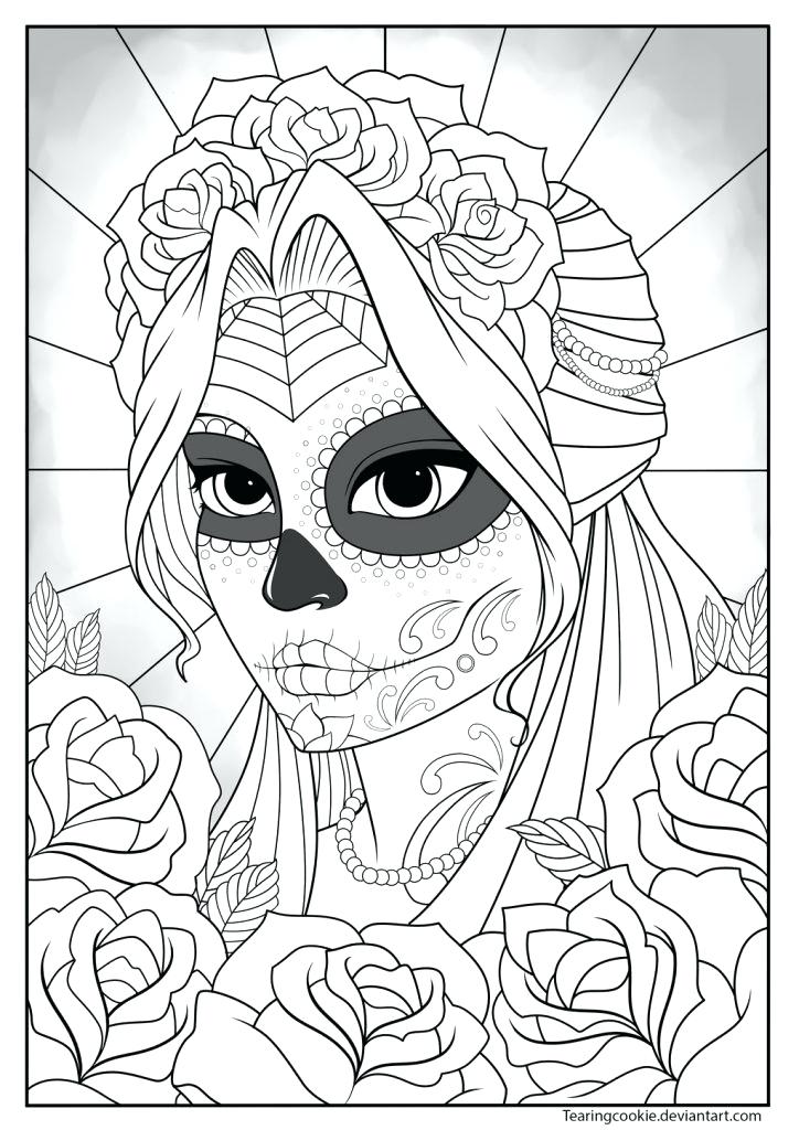 Sugar Skull Coloring Pages Printable Free Skull Coloring Book 724x1024 Sugar Skull Coloring Pages Printable Free Skull Coloring Book