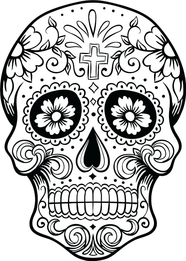 Sugar Skull Coloring Pages Pdf Free Download Icontent 736x1034 Sugar Skull Coloring Pages Pdf Free Download Icontent