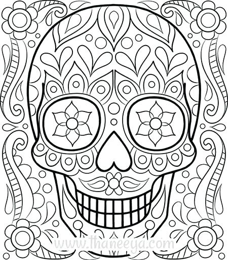 Free Skull Coloring Pages Skull Coloring Pictures Awesome Free 450x513 Free Skull Coloring Pages Skull Coloring Pictures Awesome Free