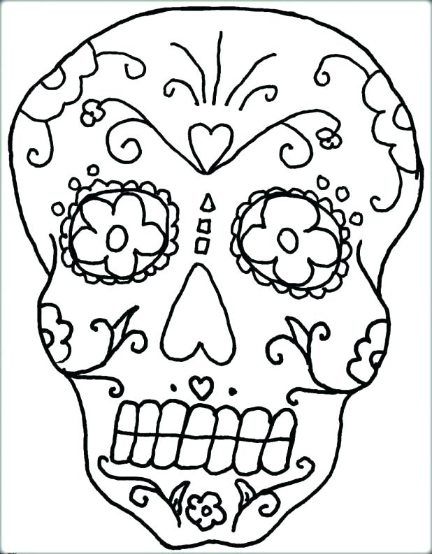 618x793 Skull Printable Coloring Pages Plus Free Printable Sugar Skull
