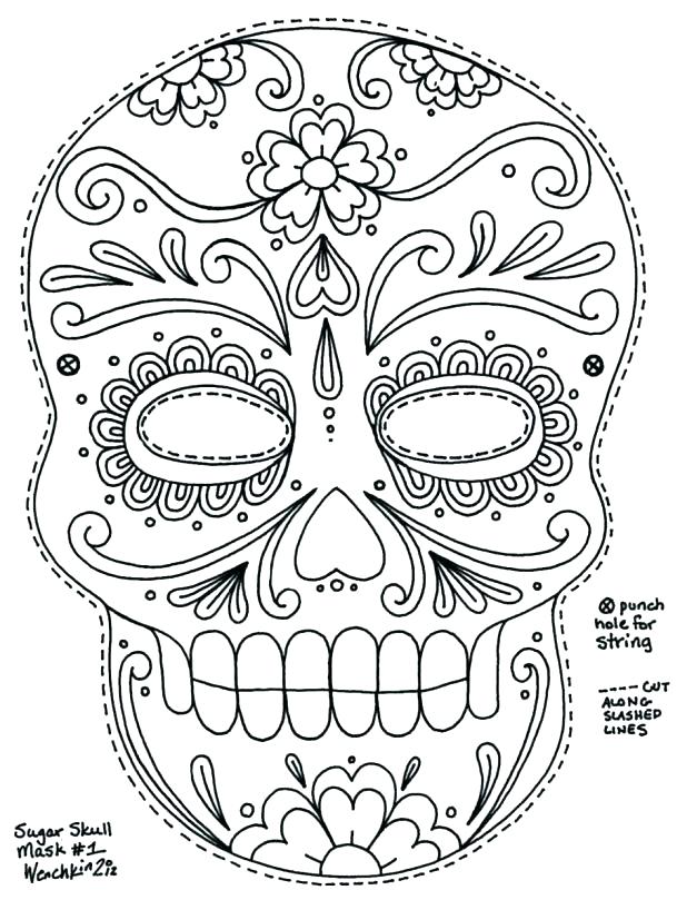 618x809 Sugar Skull Color Pages Coloring Pages Of Skulls Sugar Skulls