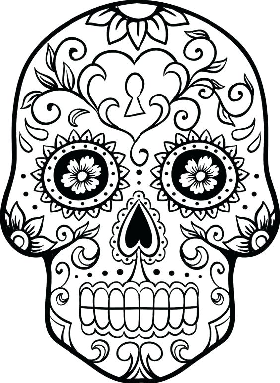 564x770 Sugar Skull Coloring Page Free Printable Pages At Day Of The Dead