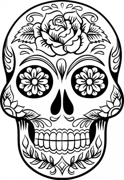 505x730 Sugar Skull Coloring Pages Free Epic Sugar Skulls Coloring Pages
