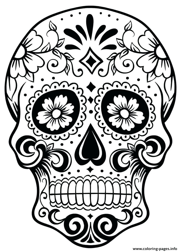 736x1020 Skull Coloring Pages Printable