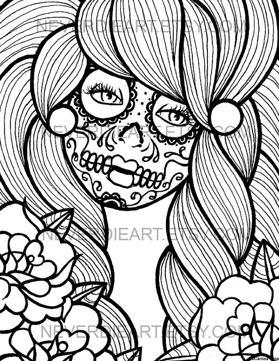 570x738 Digital Download Print Your Own Coloring Book Outline Page