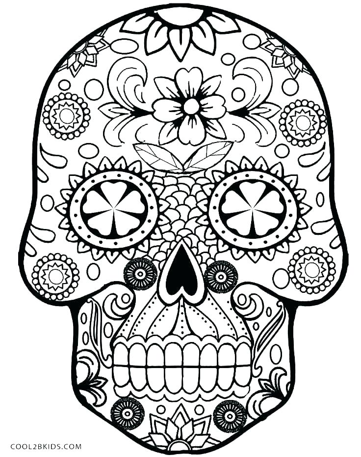 736x930 Printable Sugar Skull Coloring Pages Skull Coloring Pages Makeup