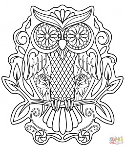 Simple Sugar Skull Coloring Page 258x300 Simple Sugar Skull Coloring Page
