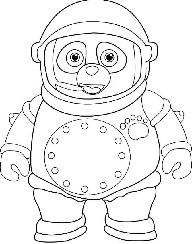 Drawing Special Agent Oso With The Space Suit Coloring Page 669x850 Drawing Special Agent Oso With The Space Suit Coloring Page