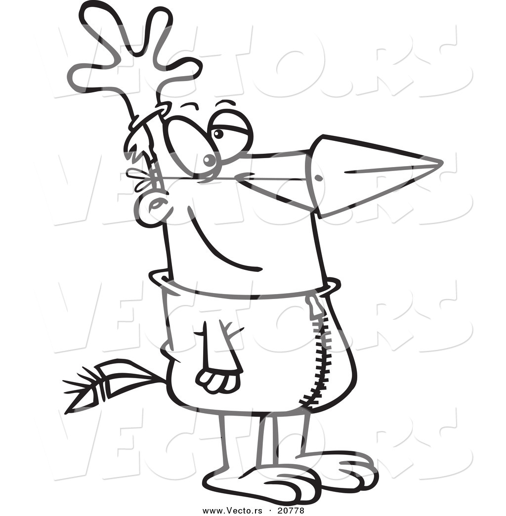 Vector Of A Cartoon Man In A Chicken Suit 1024x1044 Vector Of A Cartoon Man In A Chicken Suit