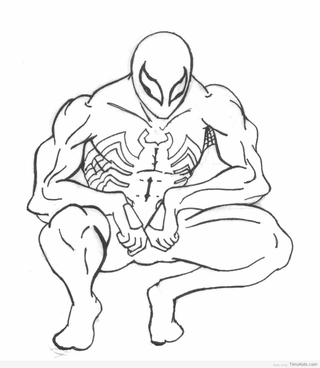Black Suit Spiderman Coloring Pages Timykids 1042x1200 Black Suit Spiderman Coloring Pages Timykids