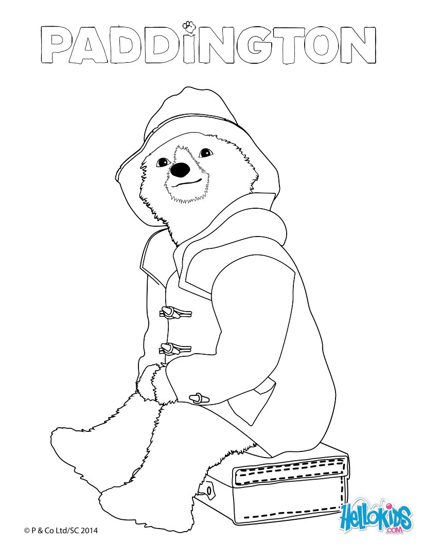 820x1060 Paddington Sitting On A Suitcase Coloring Pages