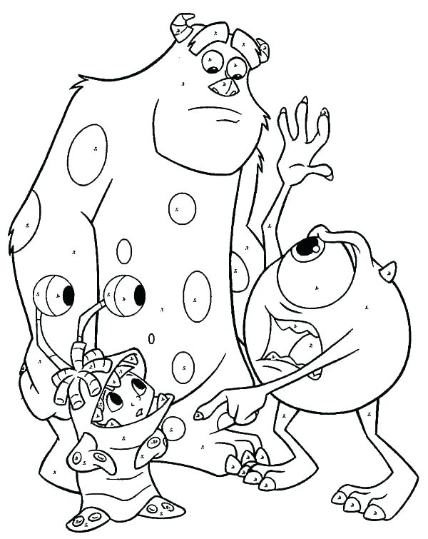 600x755 Mike Wazowski Coloring Pages Coloring Pages Coloring Page Monsters
