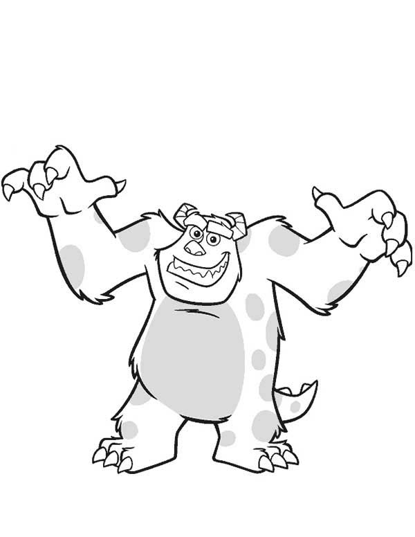 600x776 Monsters Inc Coloring Pages Best For Kids In Sulley Page