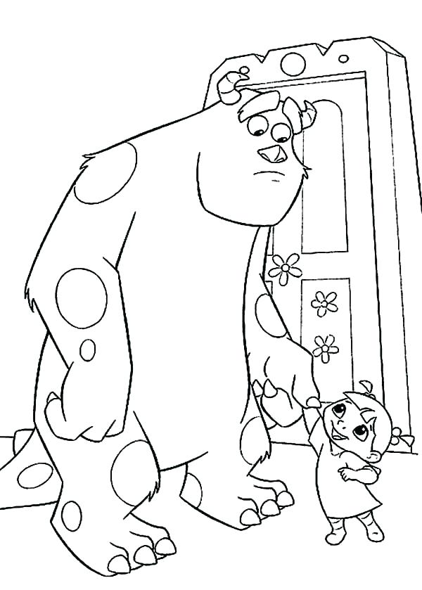 600x839 Monsters Inc Sulley Coloring Page University Pages For Kids Com