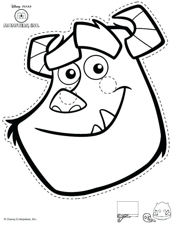 550x729 Sulley Coloring Page Masks For Girls Coloring Pages Weekly