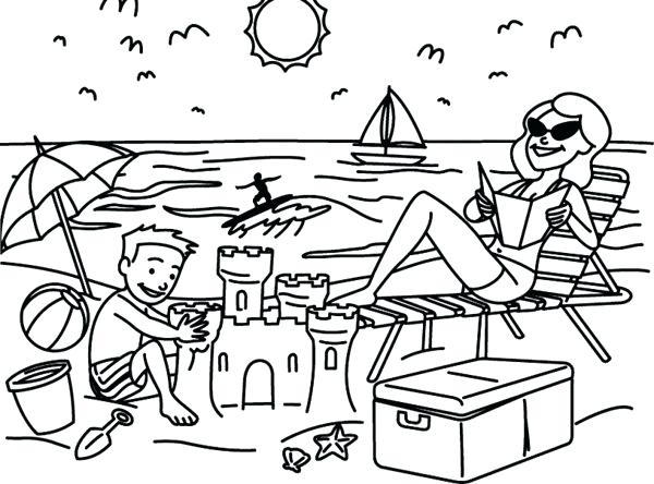 Coloring Summer Summer Beach Coloring Sheets Coloring Summer 600x444 Coloring Summer Summer Beach Coloring Sheets Coloring Summer