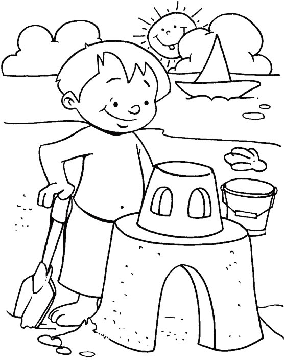 556x706 Summer Beach Coloring Pages Kids