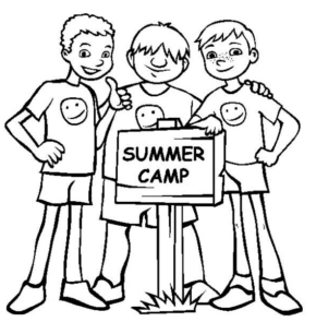 Summer Camp Coloring Page Amp Coloring Book 290x295 Summer Camp Coloring Page Amp Coloring Book