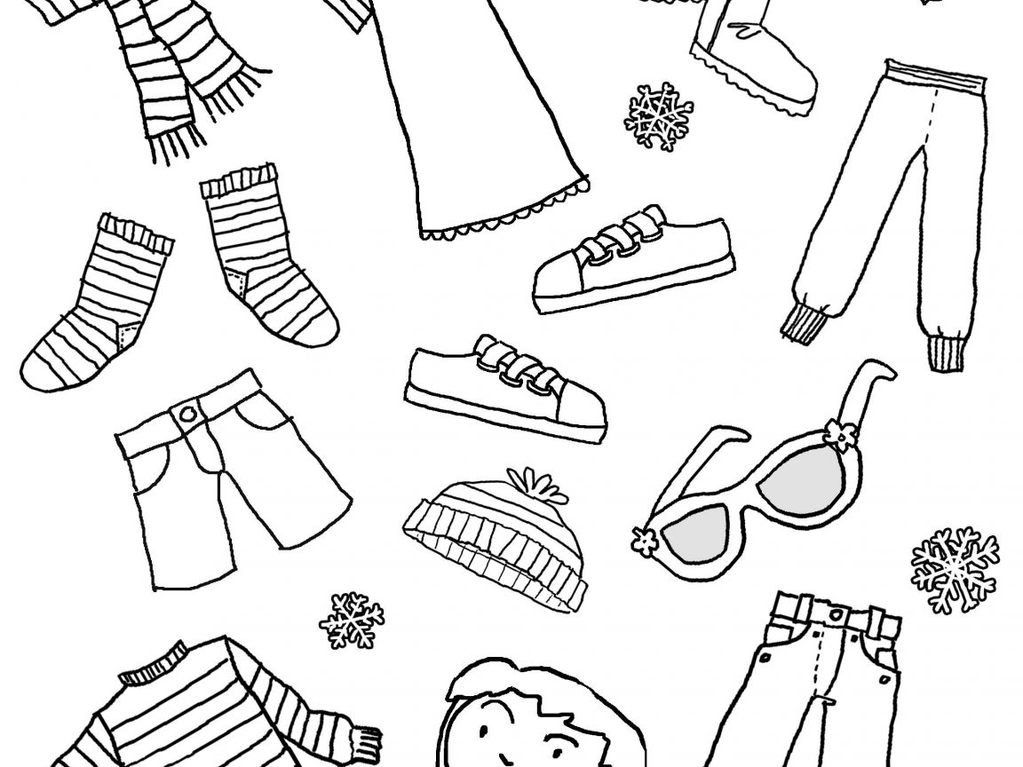 Summer Clothes Coloring Pages at GetColorings.com | Free printable ...