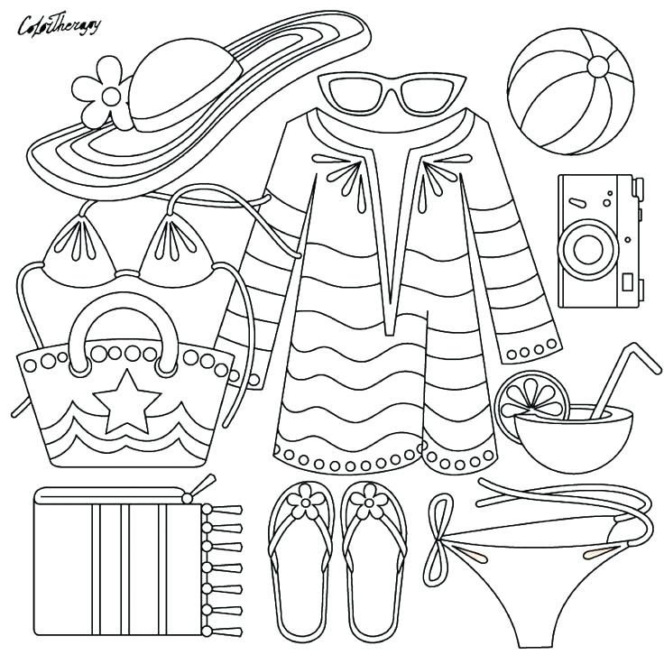 Summer Clothes Coloring Pages at GetColorings.com | Free printable ...