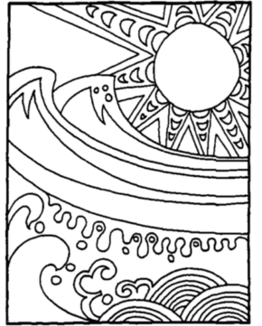 290x361 Summer Summer Flower Coloring Page, Hot Summer Day Coloring Page