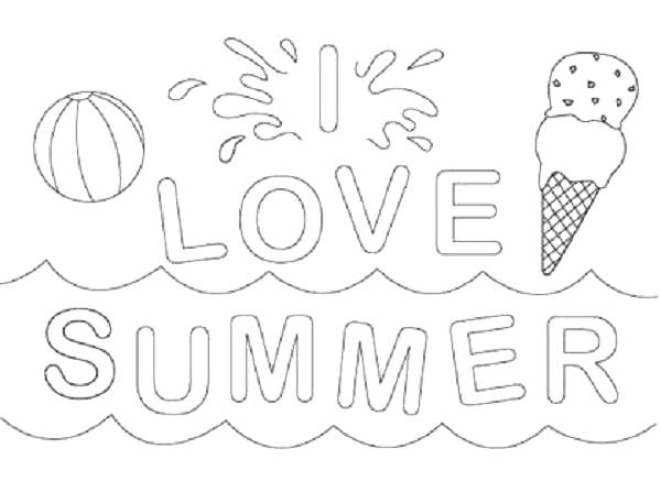 Printable Beach Coloring Pages Printable Summer Coloring Pages 600x457 Printable Beach Coloring Pages Printable Summer Coloring Pages